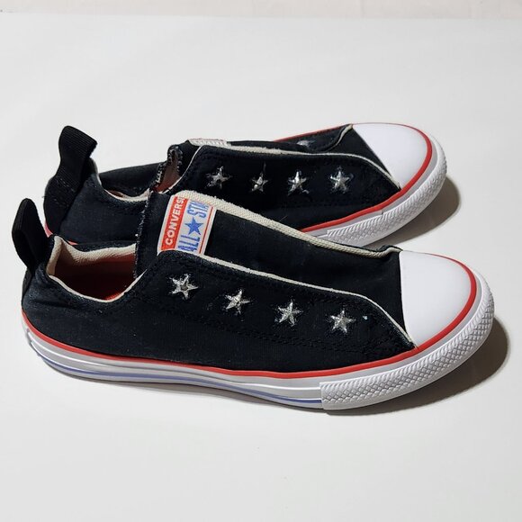Girls’ Converse All Star Slip-On Sneakers – Stars & Stripes | Size 2 - Picture 6 of 6
